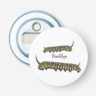 Monarch caterpillar cartoon illustration bottle opener