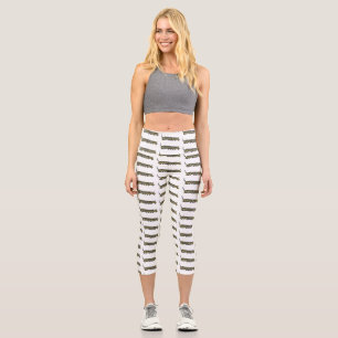 Monarch caterpillar cartoon illustration  capri leggings