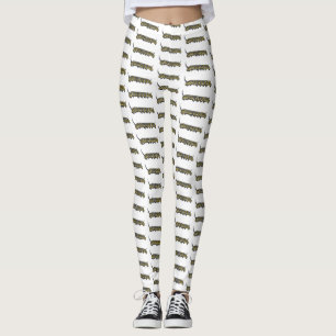 Monarch caterpillar cartoon illustration  leggings