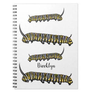 Monarch caterpillar cartoon illustration notebook