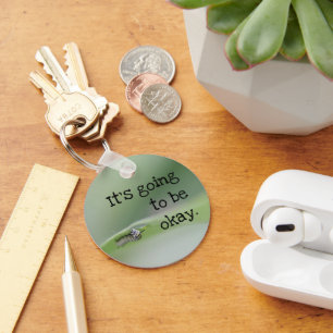 Monarch Caterpillar: It's going to be okay Key Ring