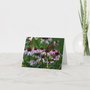 Monarch & Cone flowers Thank You Card