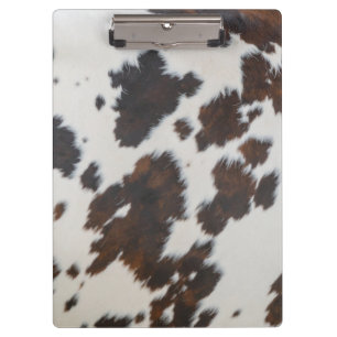 Monarch Cow Black Fur Clipboard