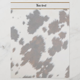 Monarch Cow Black Fur Custom Letterhead