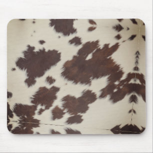 Monarch Cow Black  Fur  Mouse Pad