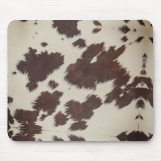 Monarch Cow Black  Fur  Mouse Pad (Front)