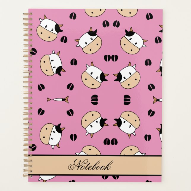Monarch Cow Black  Fur  Planner (Front)