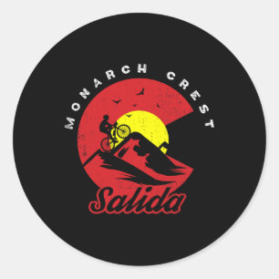 Monarch Crest Salida Colorado Mountain Biking Trai Classic Round Sticker