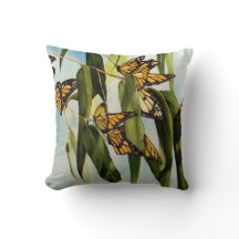 Monarch Dance Butterfly Throw Pillow