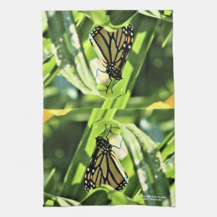 Monarch Emerges in the Gardens Tea Towel