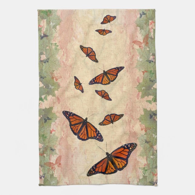 Monarch Garden Kitchen Towel (Vertical)
