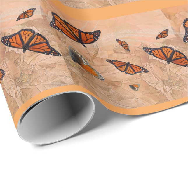 Monarch Garden Wrapping Paper (Roll Corner)