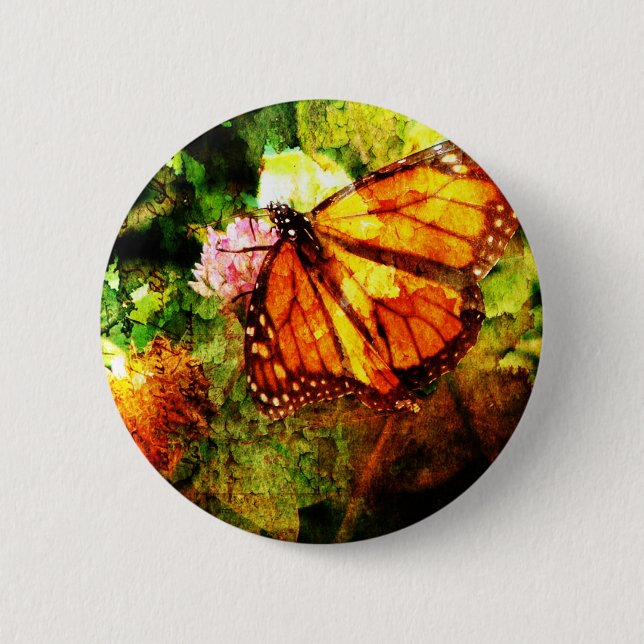 Monarch Grunge 6 Cm Round Badge (Front)
