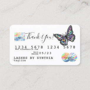 Monarch Holograph  Thank You Modern Credit Card