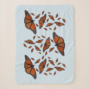 Monarch Medley Sherpa Blanket (Light Blue)