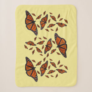 Monarch Medley Sherpa Blanket (Yellow)