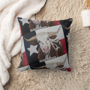 Monarch of the Rangeland Painting by Alfred Fox Cushion