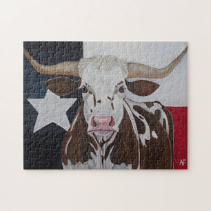 Monarch of the Rangeland Painting by Alfred Fox Jigsaw Puzzle