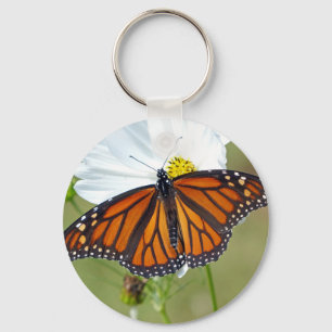 Monarch on Cosmos Key Ring