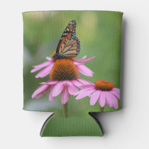 Monarch on Echinacea Can Cooler