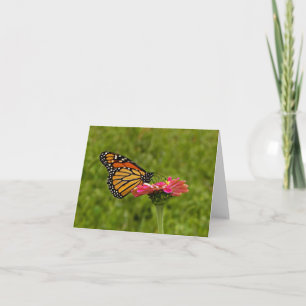 Monarch on Flower Note Card