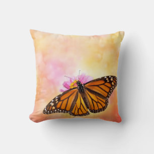 Monarch on Pink Cushion