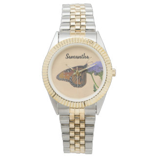 Monarch on Purple Flower Nature Photo Butterfly Watch