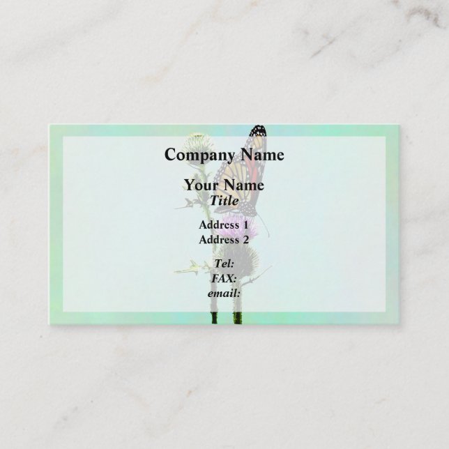 Monarch on Thistle Business Card (Front)