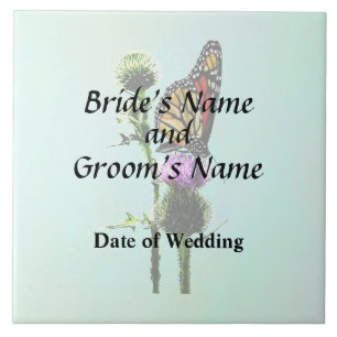Monarch on Thistle Wedding Products Ceramic Tile