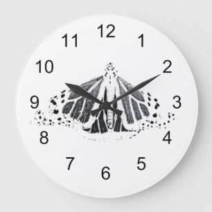 Monarch outline large clock