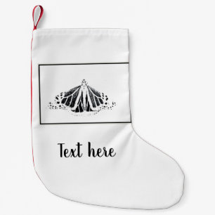 Monarch Outline Small Christmas Stocking