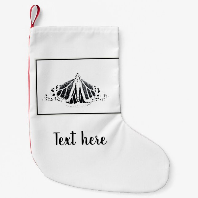 Monarch Outline Small Christmas Stocking (Front)