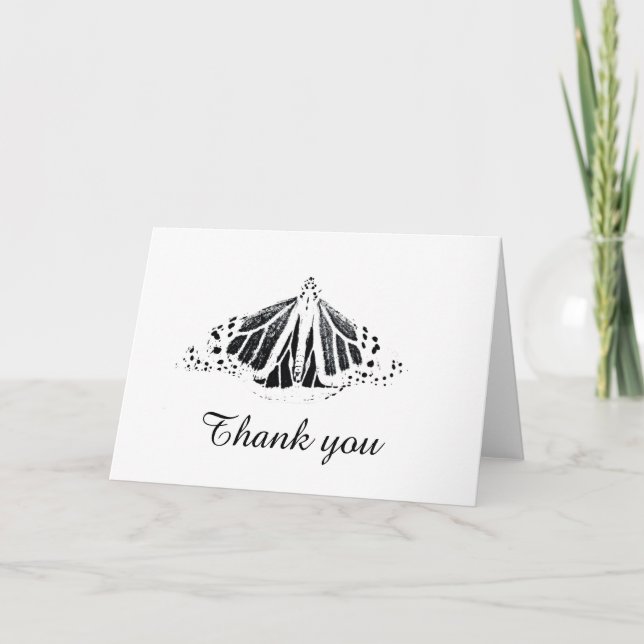 Monarch outline Thank you Card (Front)
