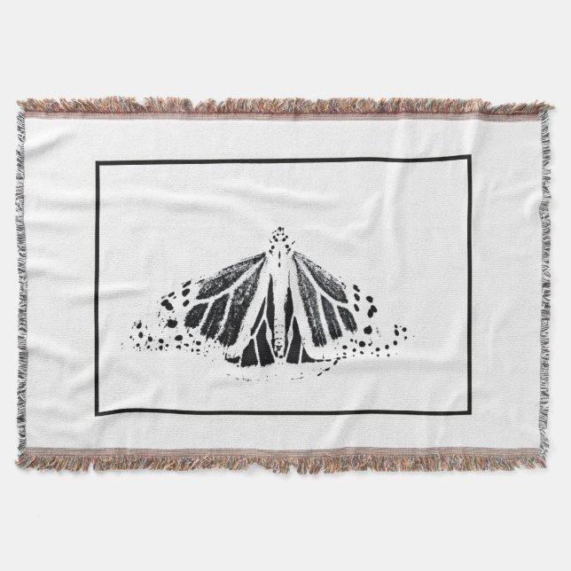 Monarch outline throw blanket (Front)