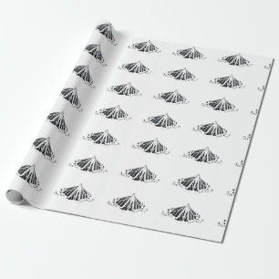 Monarch outline wrapping paper