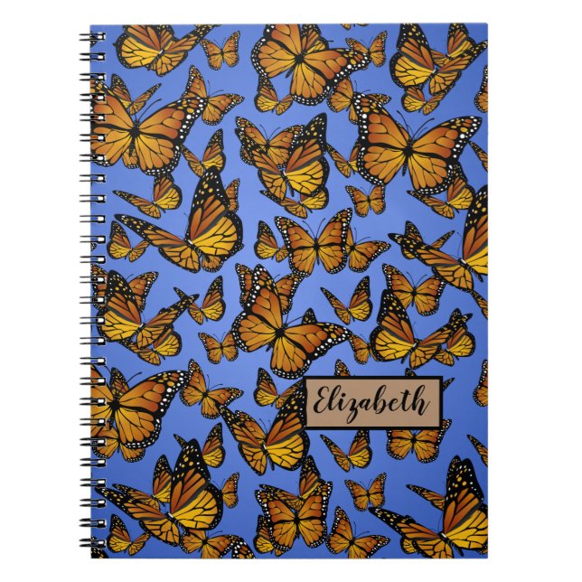 Monarch Pattern Butterfly  Notebook (Front)