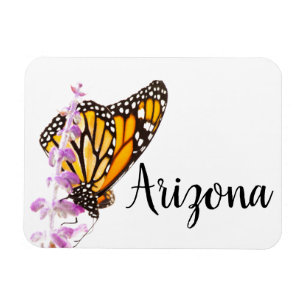 Monarch perched on lavender, Arizona Magnet