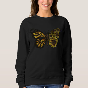 Monarch Sunflower Butterfly Gardener Garden spring Sweatshirt