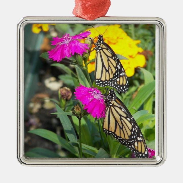 Monarch Twins #2-premium square ornament (Front)