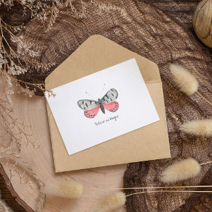 Monarch Vintage Watercolor Butterfly Postcard