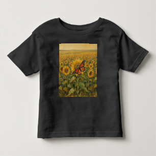 Monarch with Sunflowers Toddler T-Shirt