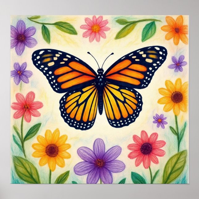 MonarchDaisyGarden Poster (Front)