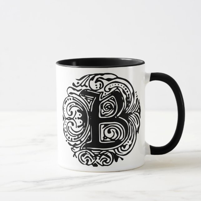 Monarchia Black  "B" Mug (Right)