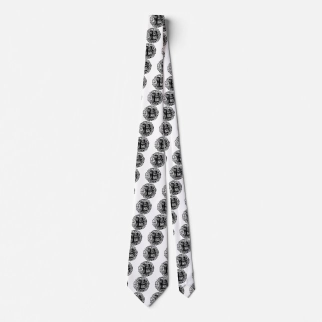 Monarchia Black  "B" Tie (Front)