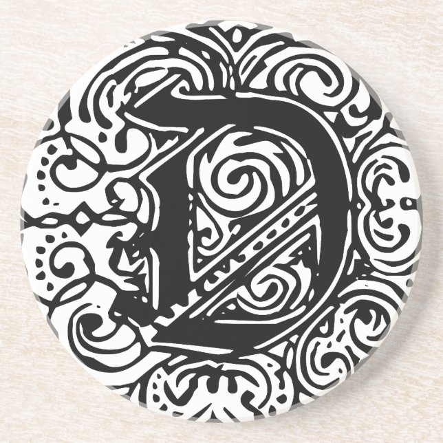 Monarchia Black  "D" Coaster (Front)