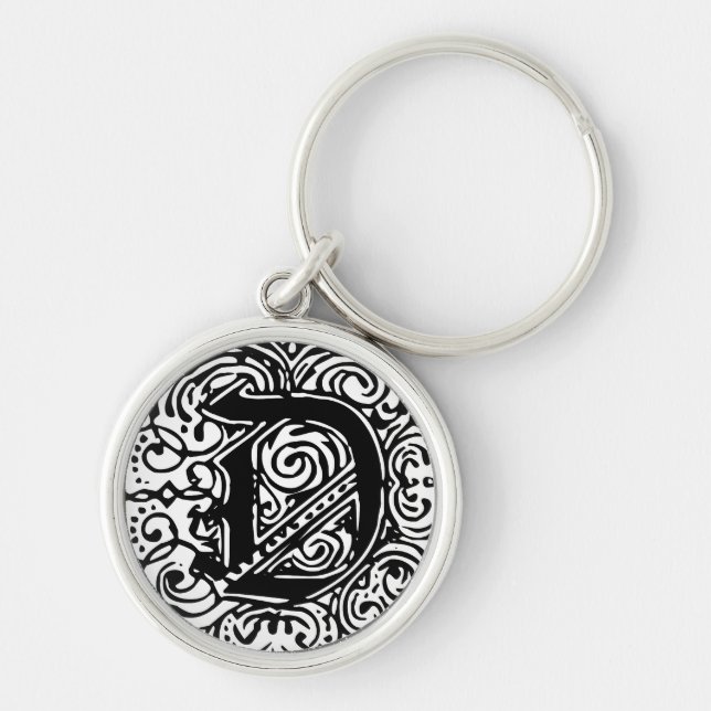 Monarchia Black  "D" Key Ring (Front)