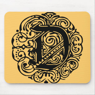 Monarchia Black "D" Mouse Pad