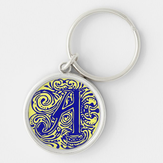 Monarchia Blue "A" Key Ring (Front)