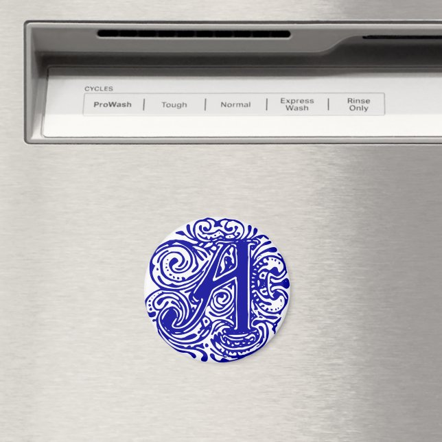 Monarchia Blue "A" Magnet (In Situ (Dishwasher))