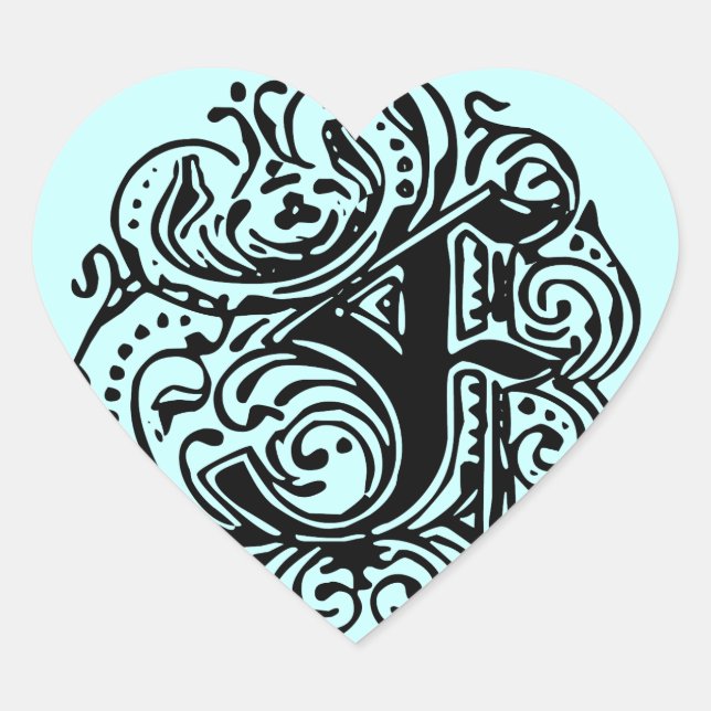 Monarchia "F" Heart Sticker (Front)